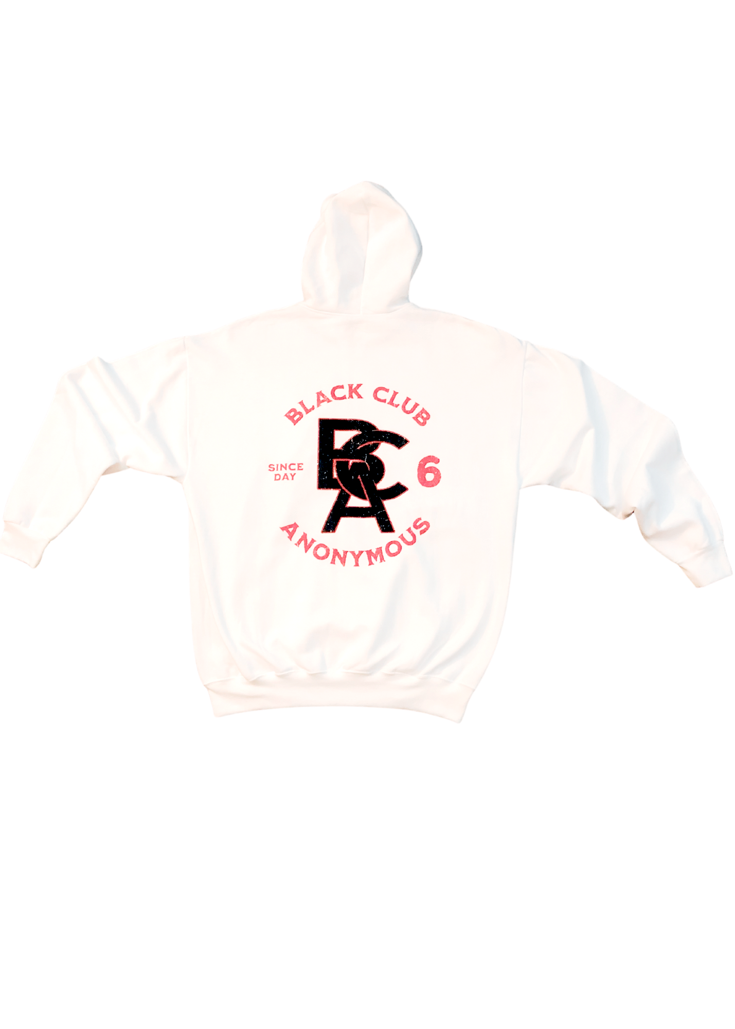 White, Red & Black Hoodie (with logo)