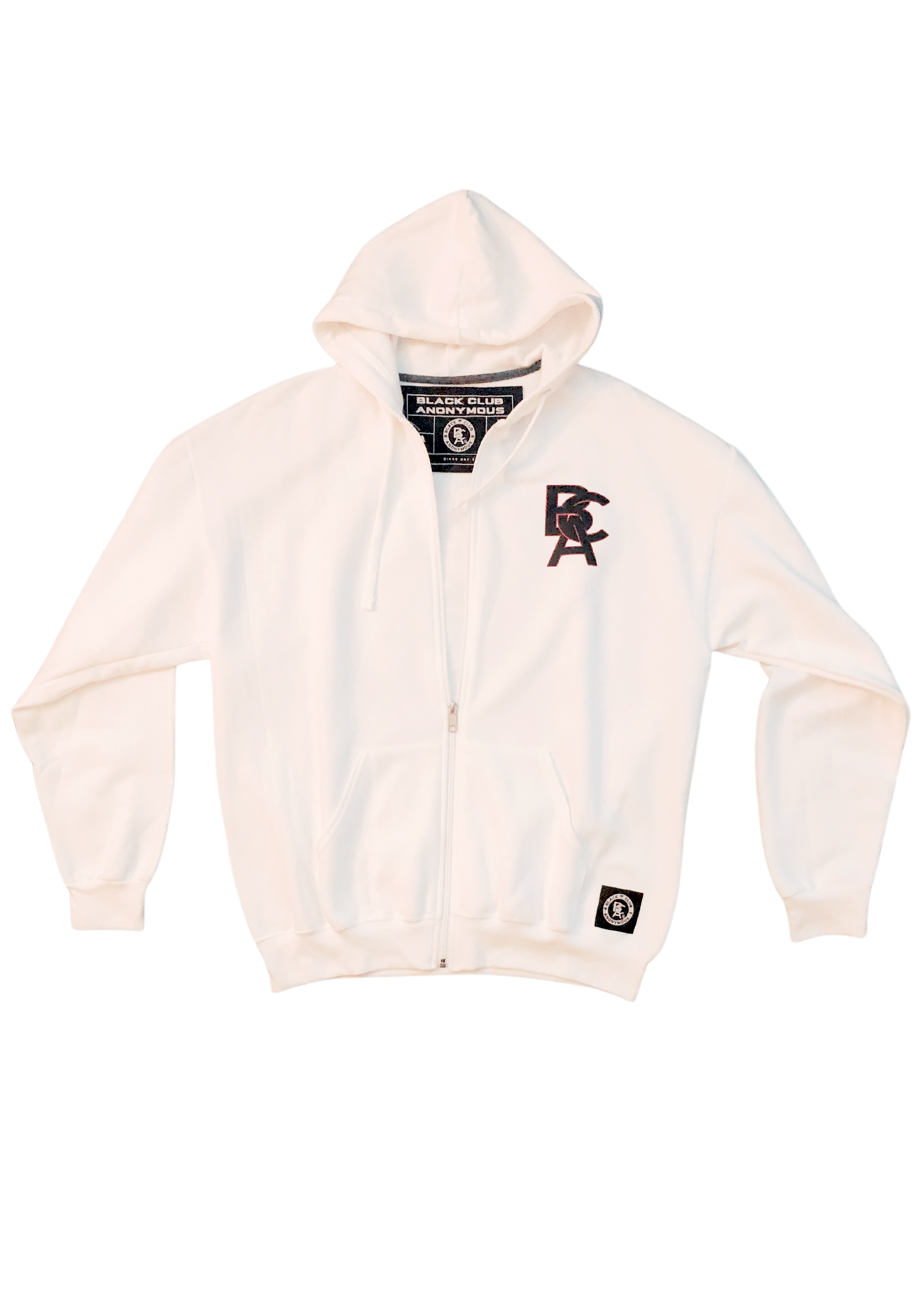 White, Red & Black Hoodie (with logo)