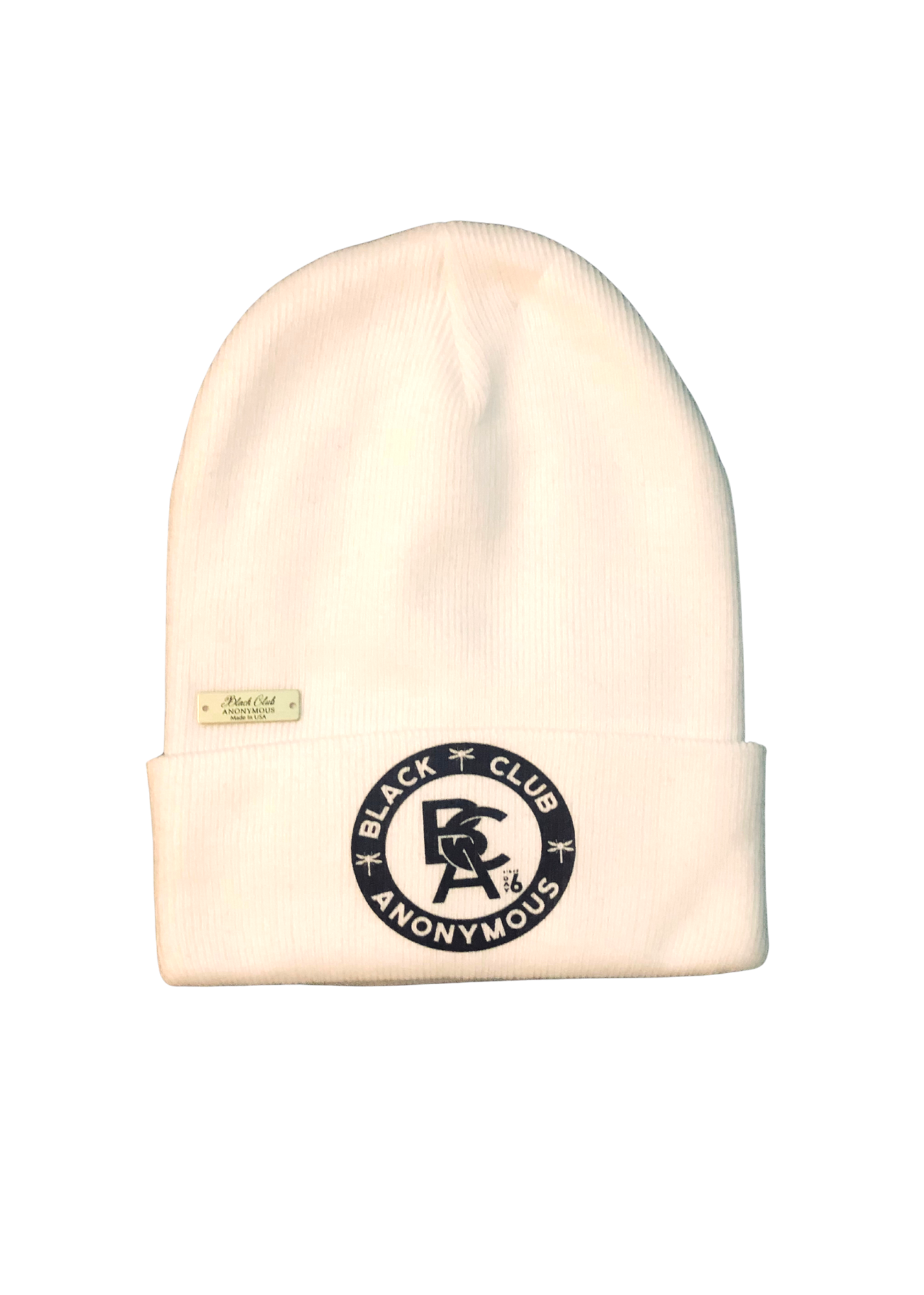 Cream BCA Beanie (small logo)