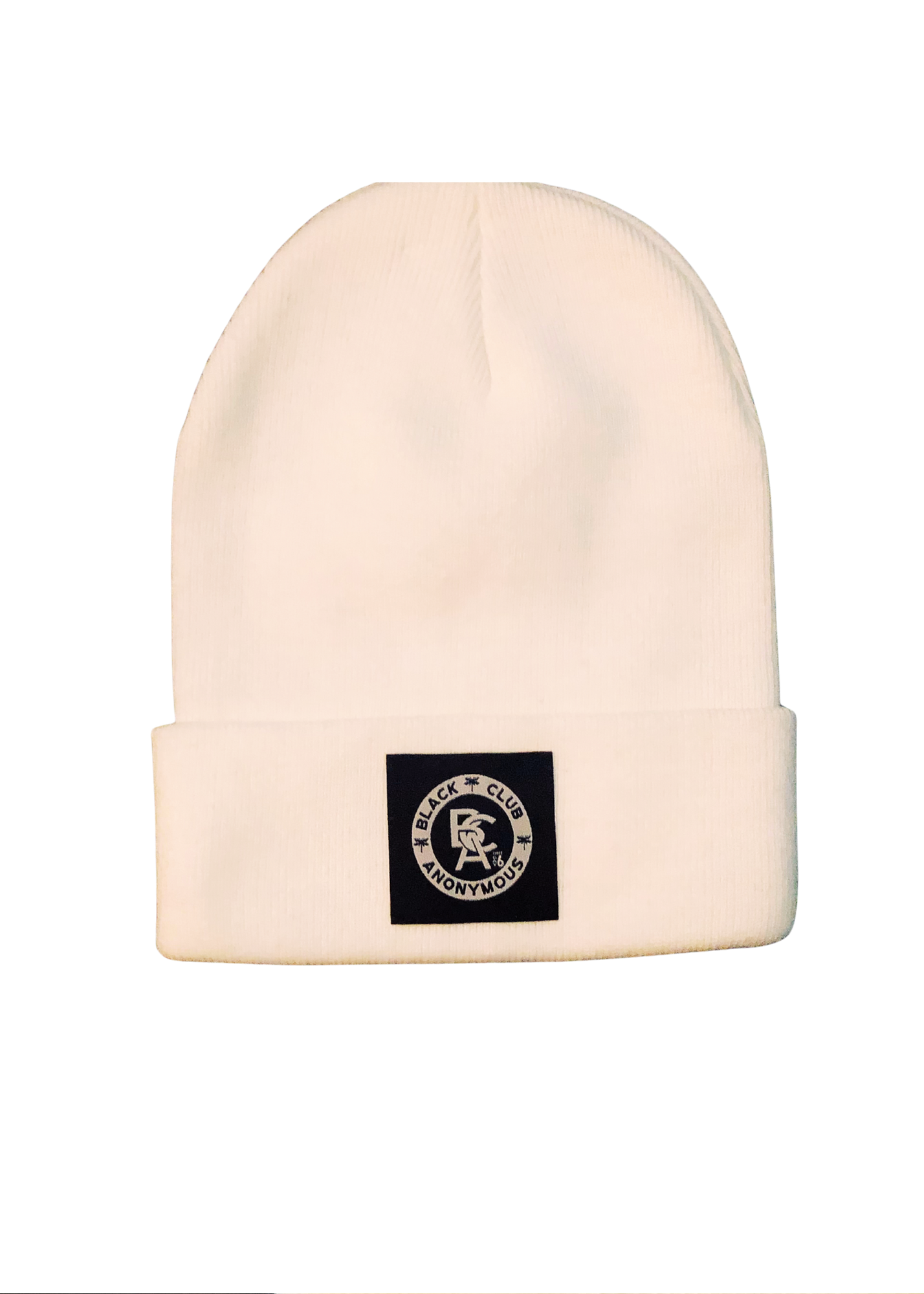 Cream BCA Beanie (small logo)