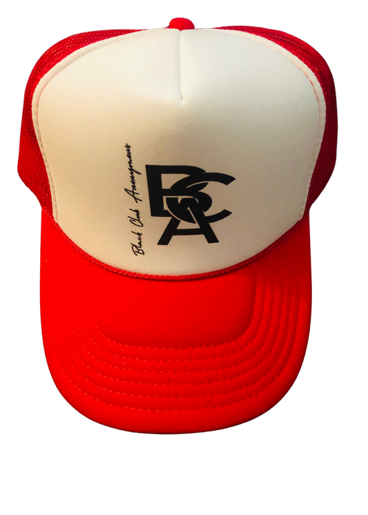 Red & White Trucker Hat (1)