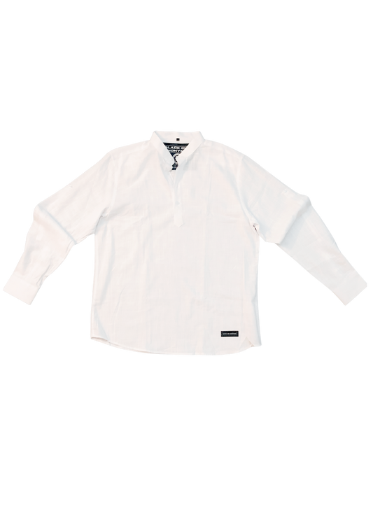 White BCA Linen Shirt (w/ Logo)